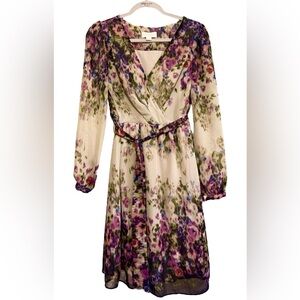 Jessica Simpson Long Sleeve Floral Dress